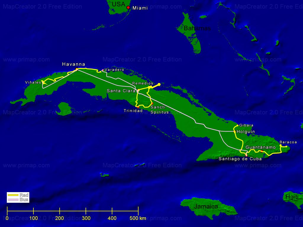 Das war der Ablauf meiner Reise in Kuba.