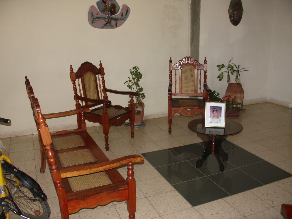 Dies war der Aufenthaltsraum meiner Casa Particular in Santiago.